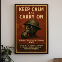 Keep Calm And Carry On Tribute To Wwii Poster
