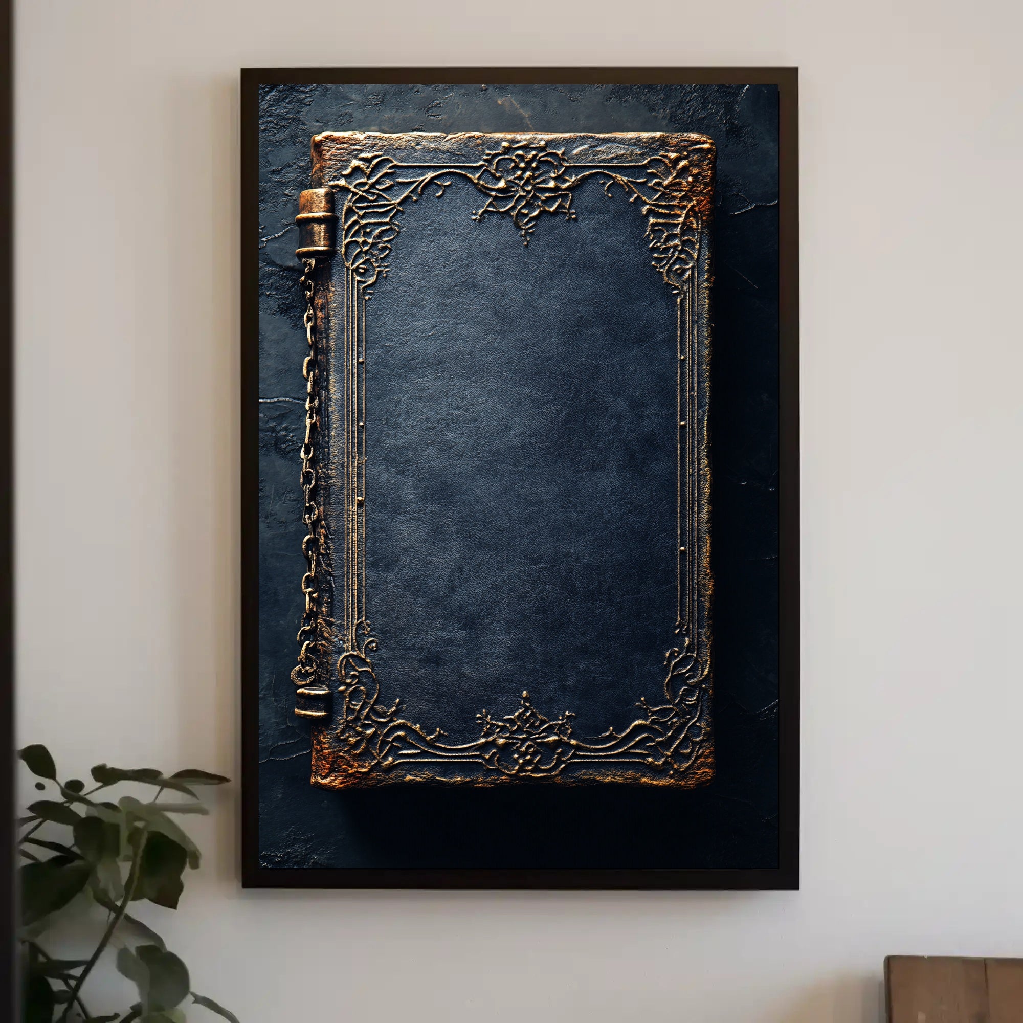 Ornate Leather Book Cover Poster