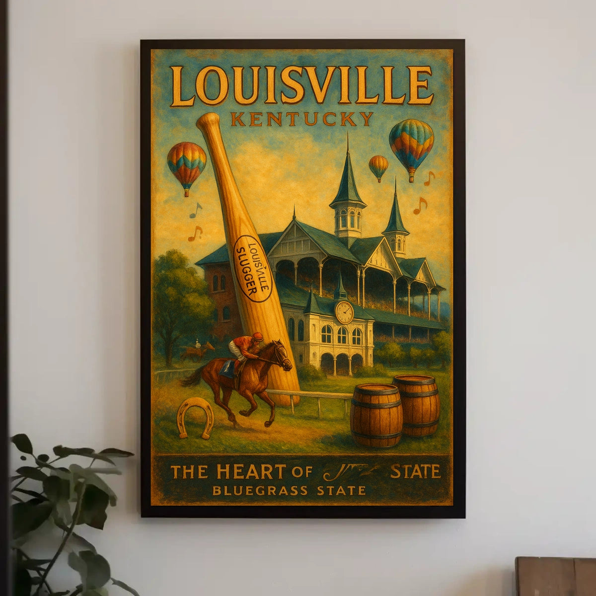 Louisville, Kentucky The Heart of the Bluegrass State Poster