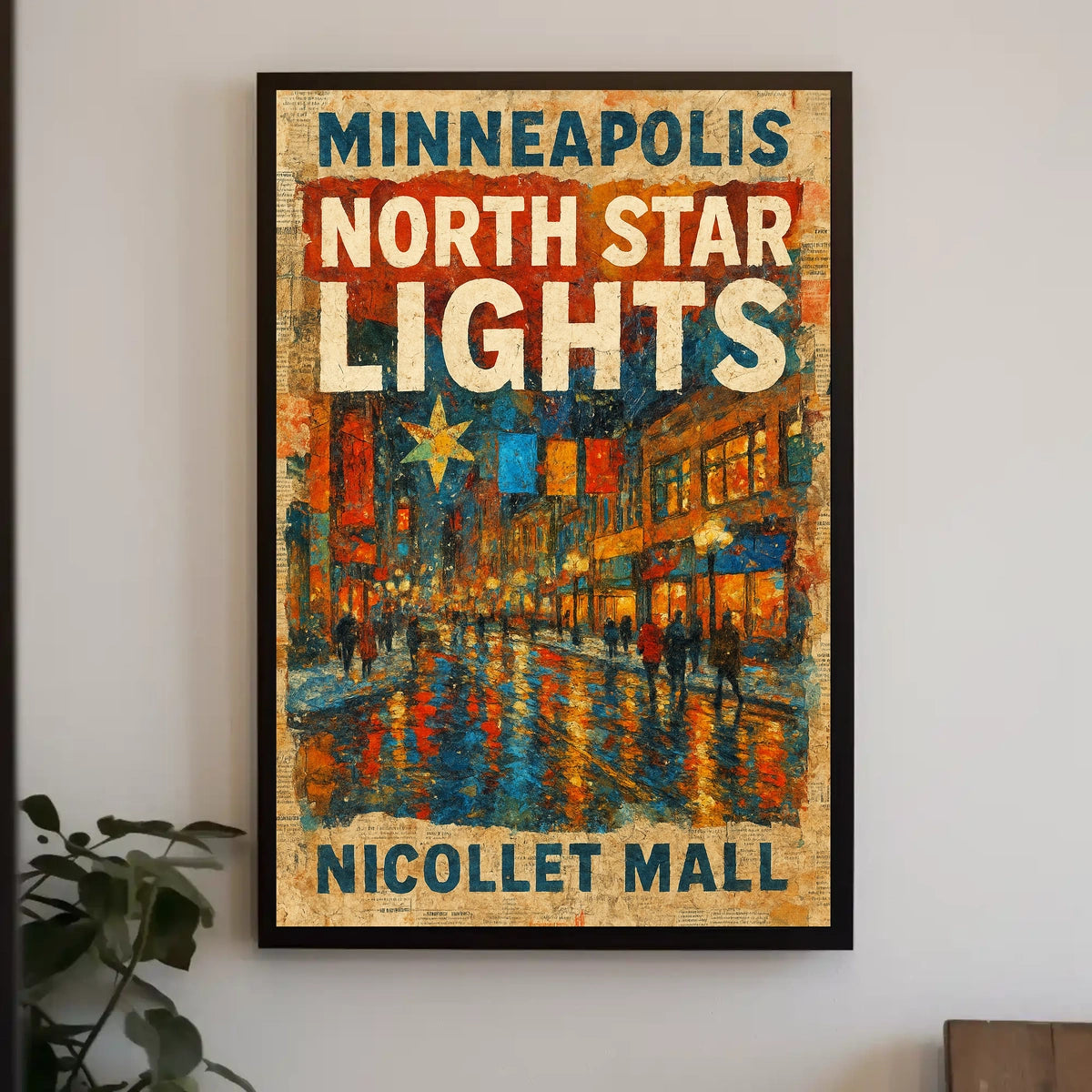 Minneapolis North Star Lights Poster