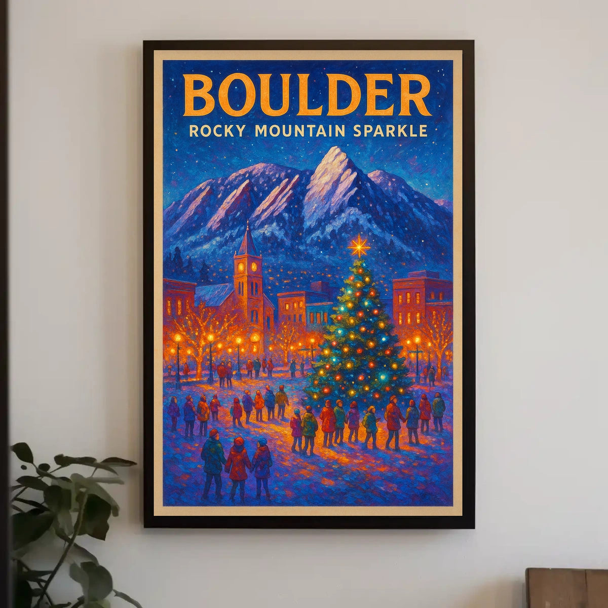 Boulder Rocky Mountain Sparkle Poster