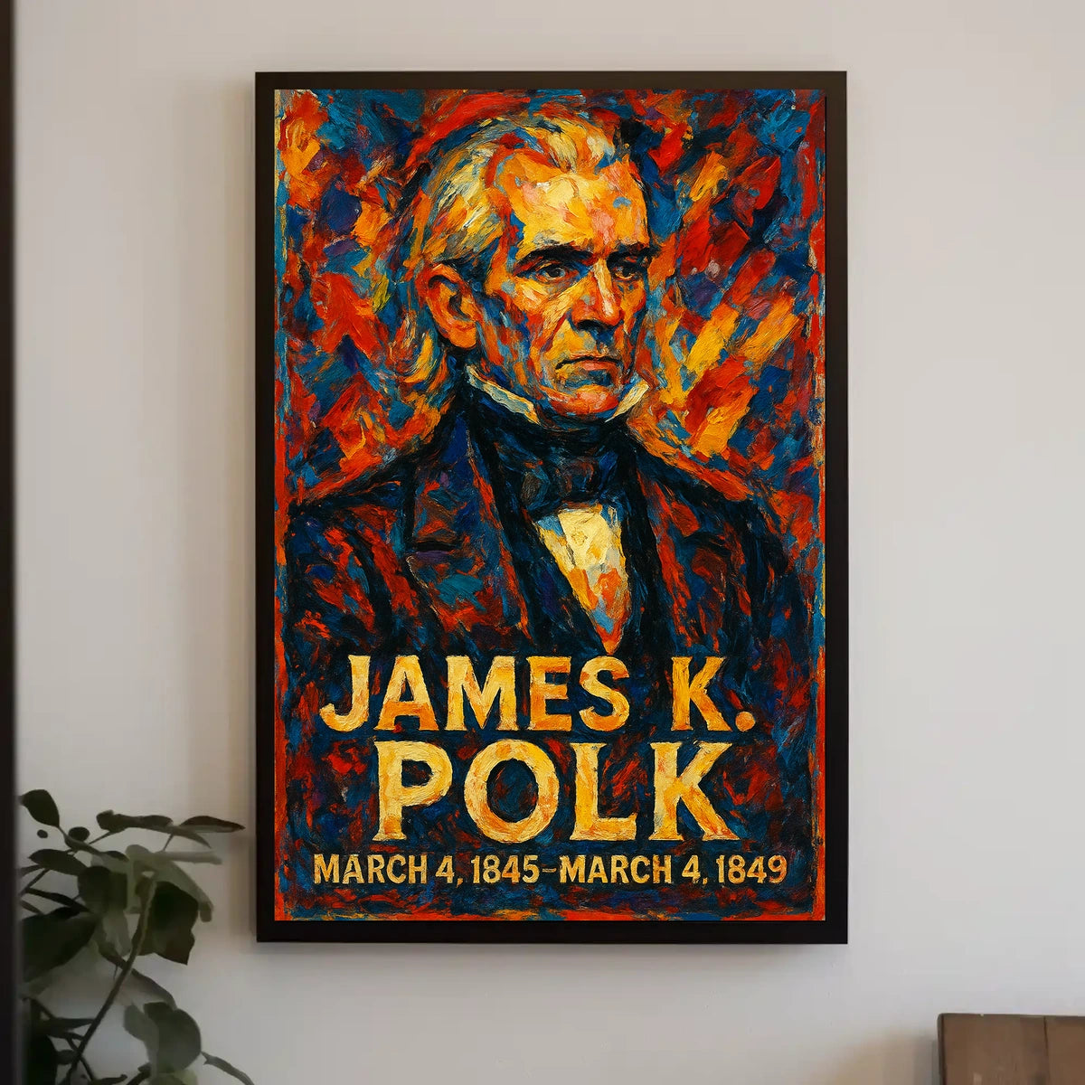James K. Polk 11th President of the United States Glitch Hop Art Poster