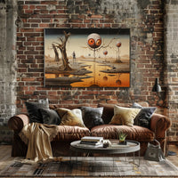 Surreal Alien Landscape: Futuristic Sci-Fi Poster