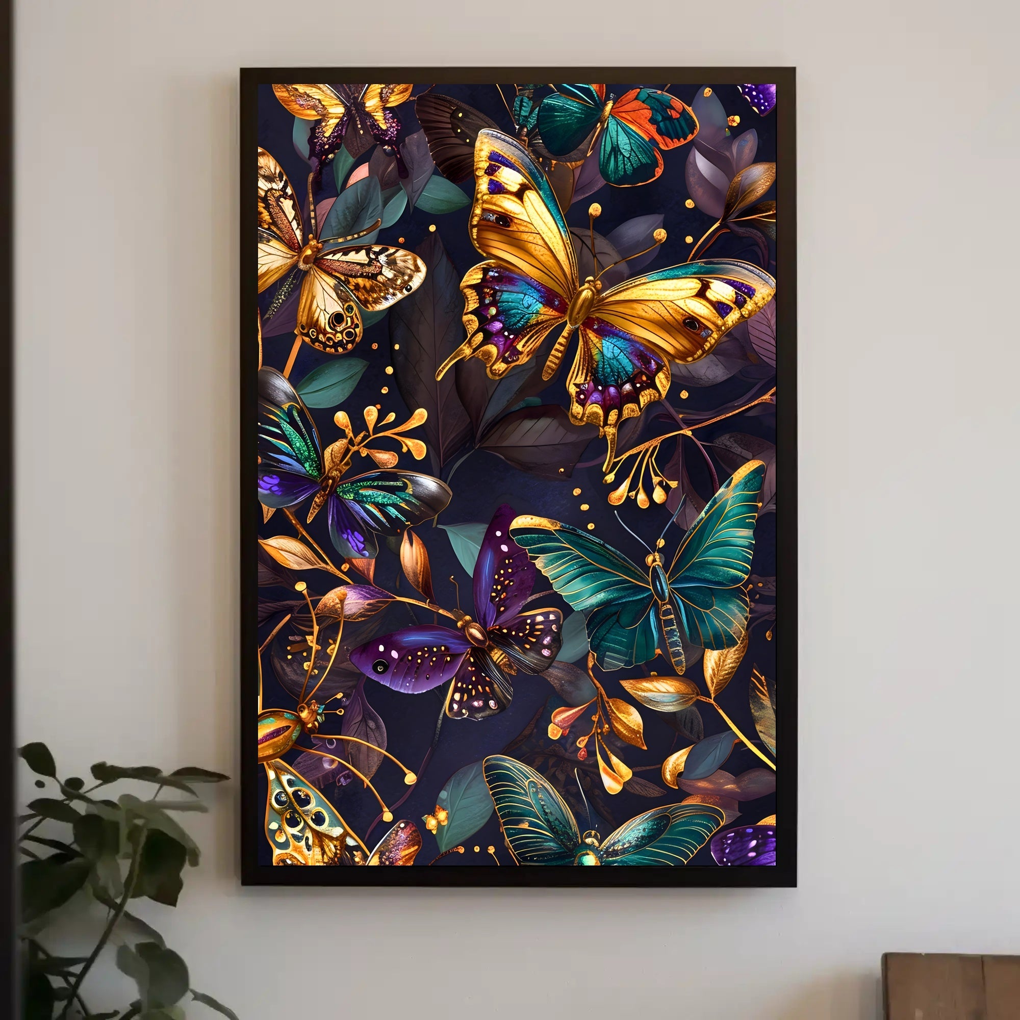 Luxurious Butterfly Elegance: Abstract or Artistic Poster