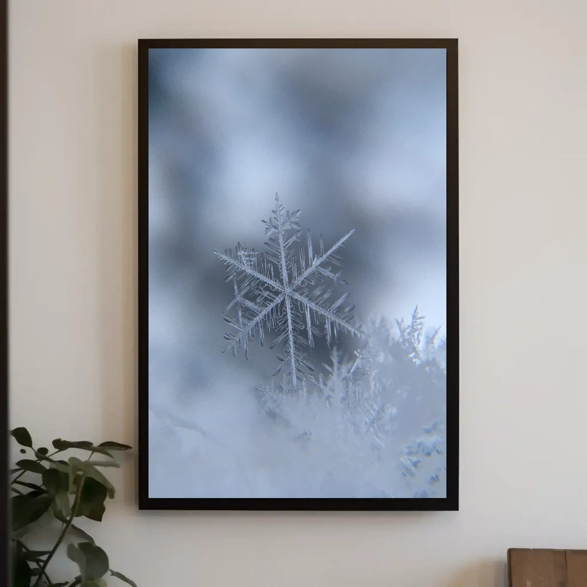 Intricately Detailed Snowflake Photorealistic Artistic Poster