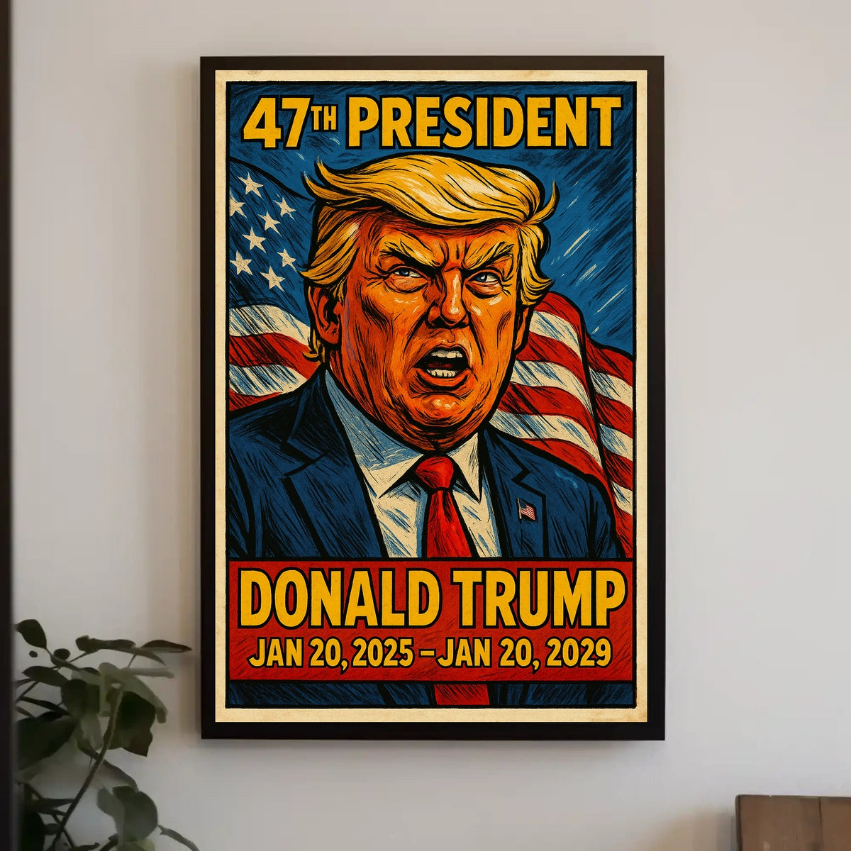 Trump Visionary Leader Stars Surrealism Poster