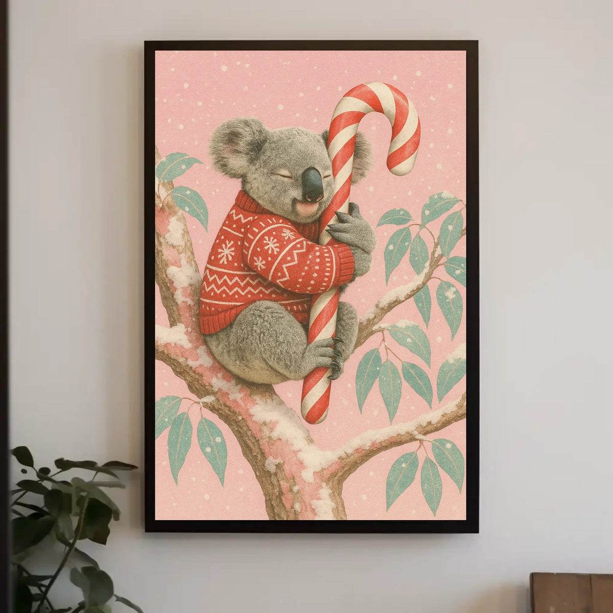 Cozy Koala Christmas Poster
