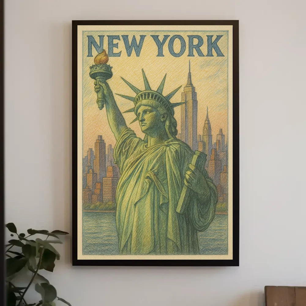 New York Poster Art Premium Museum Print For Living Rooms