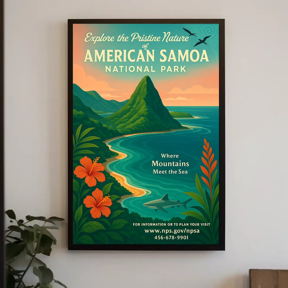 National Park Coastal Adventure Poster