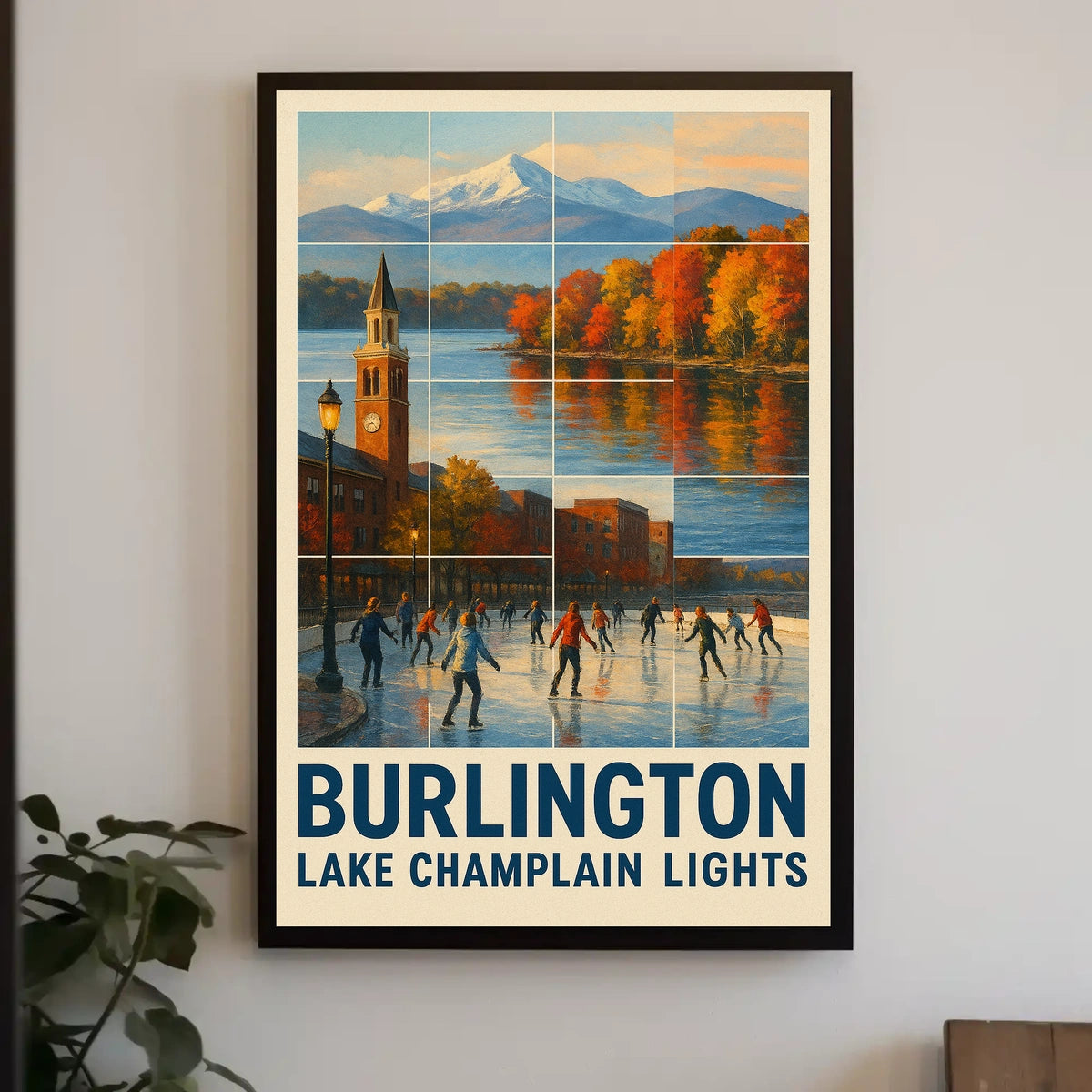 Burlington Lake Champlain Lights Poster