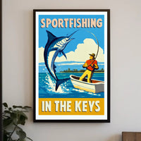 Sportfishing in the Keys Poster PosterGoat
