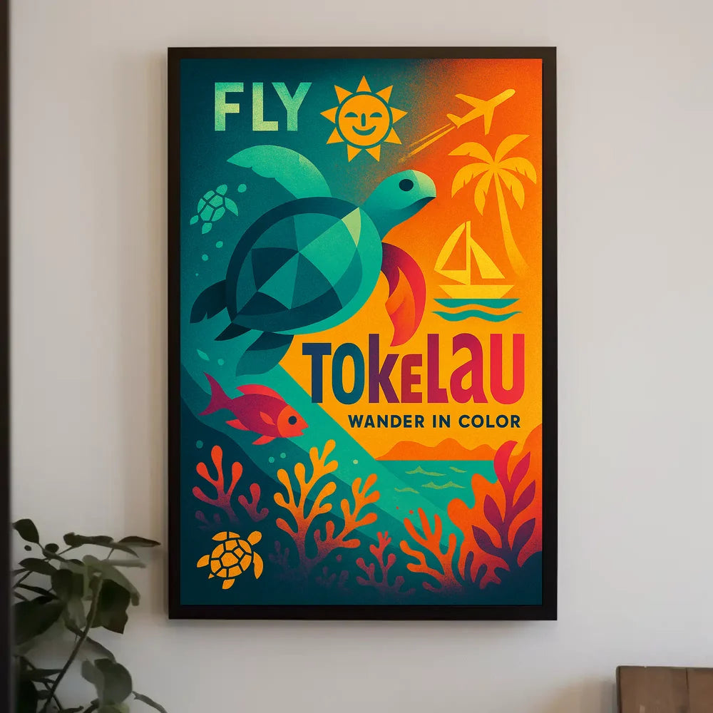 Fly Tokelau Travel Adventure Explore Island Paradise Travel Poster PosterGoat