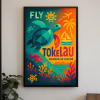 Fly Tokelau Travel Adventure Explore Island Paradise Travel Poster PosterGoat