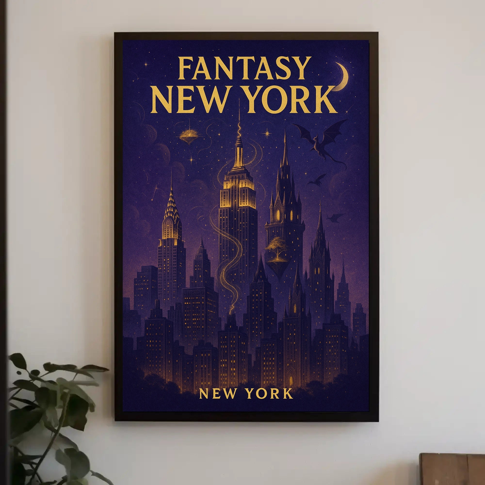 Fantasy New York Poster PosterGoat