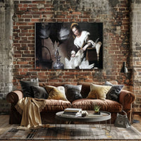 Classical Domestic Scene Baroque Realism Artistic Poster
