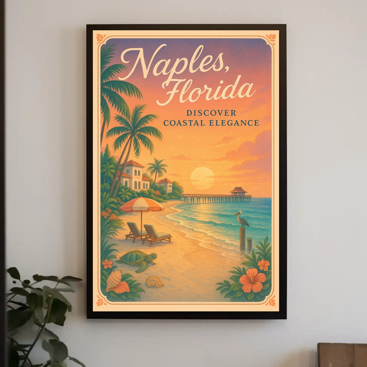 Naples, Florida Discover Coastal Elegance Poster