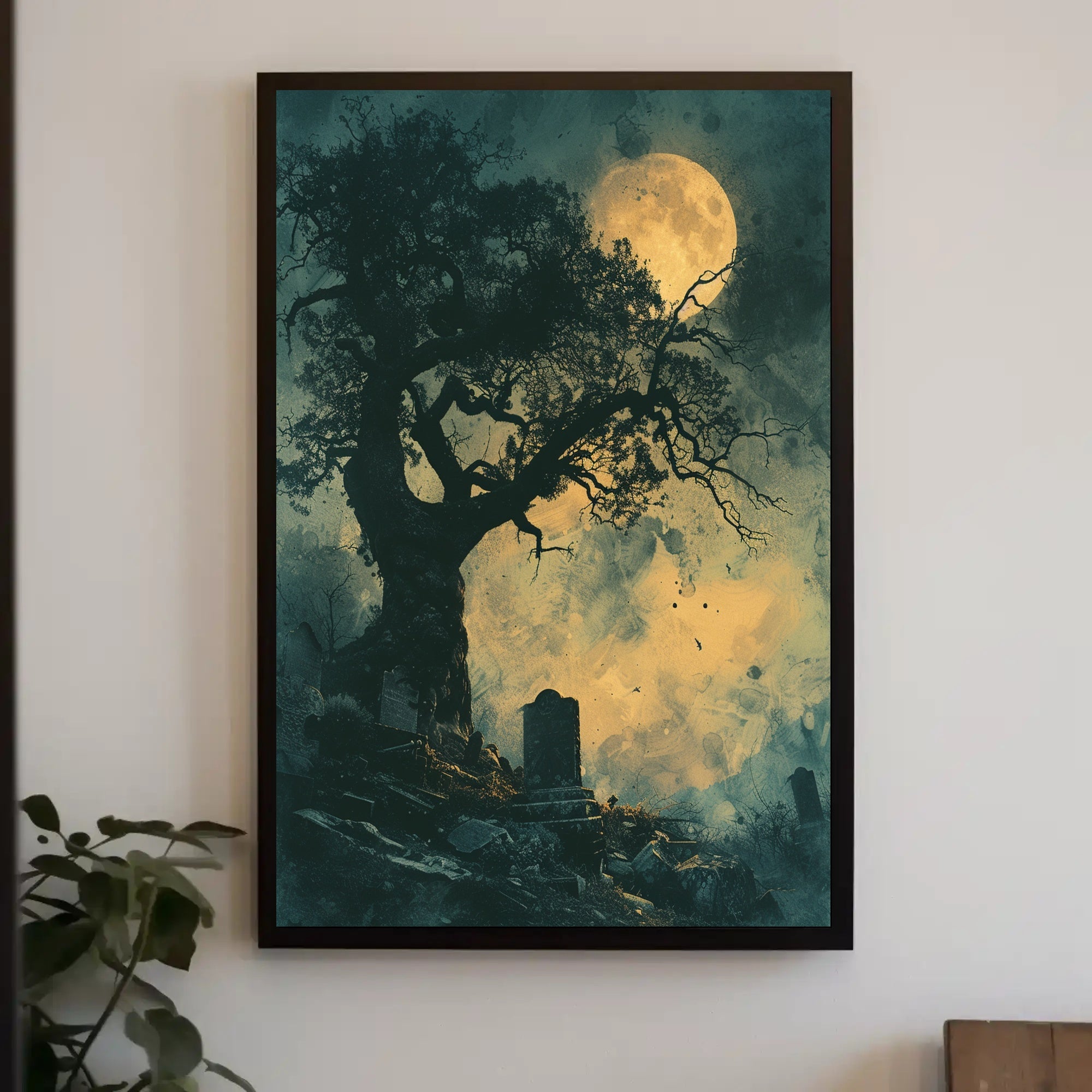 Haunting Gothic Graveyard Scene Fantasy or Mythology Poster PosterGoat