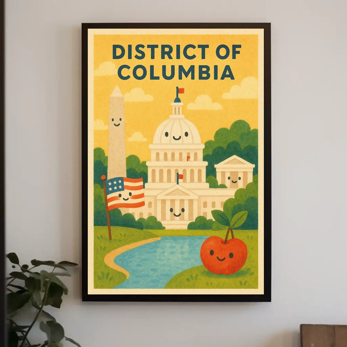 Whimsical Washington D.C Poster