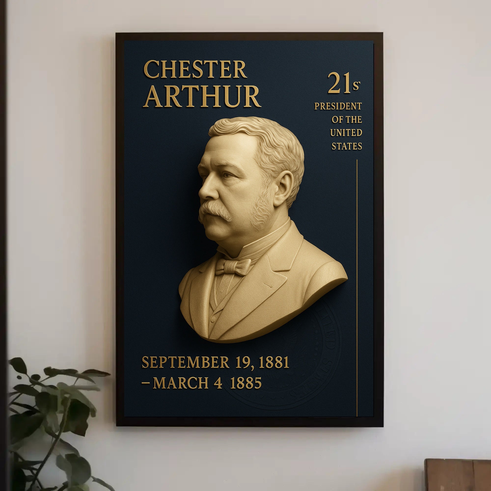 Chester A. Arthur Commemorative Vintage Presidential Poster PosterGoat