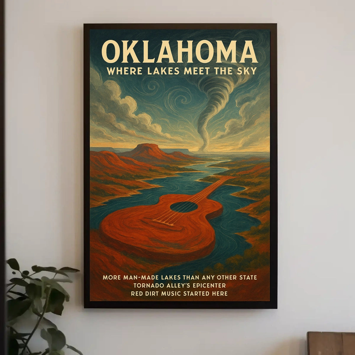 Oklahoma Where Lakes Meet The Sky Poster