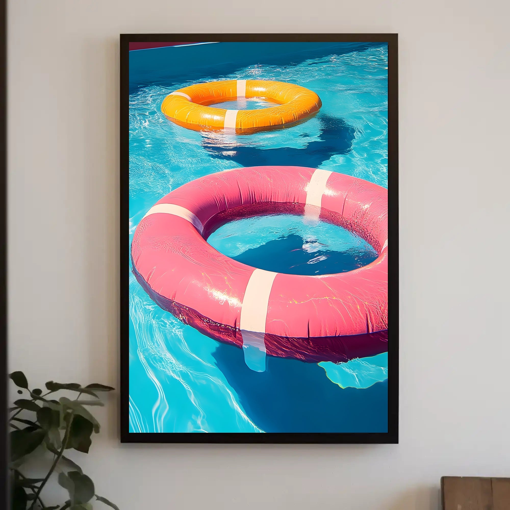 Summer Pool Float Poster Wall Art Tropical Vibes