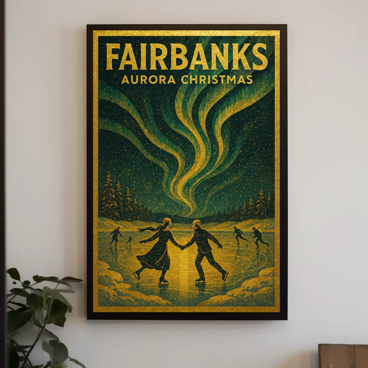 Fairbanks Aurora Scene Poster