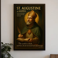 St. Augustine Reflective Wisdom Inspirational Motivational or Quote Poster PosterGoat