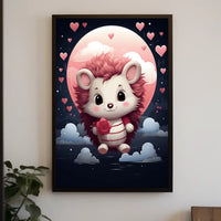 Moonlight Romance Digital Painting Poster