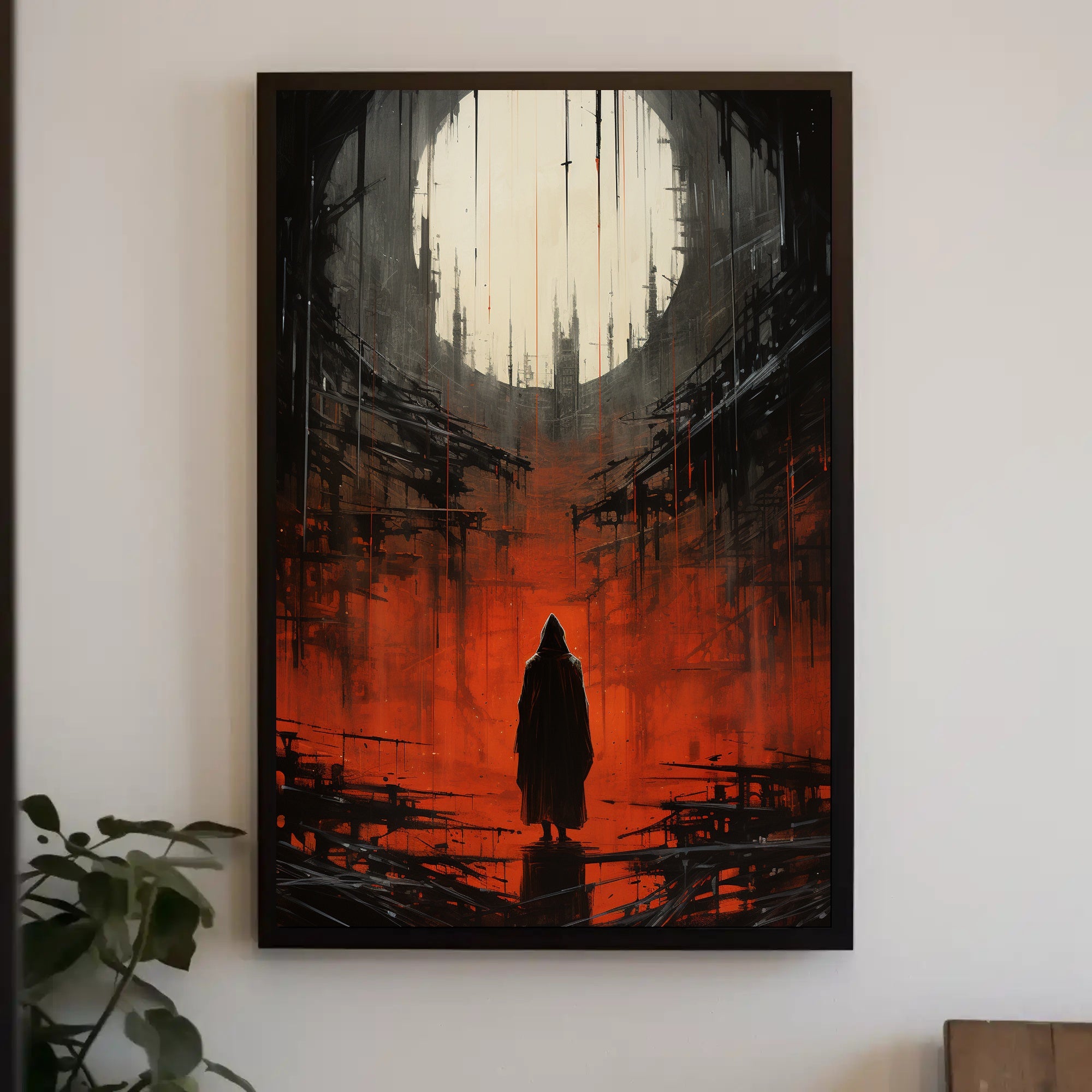 The Enigmatic Cloaked Figure Poster