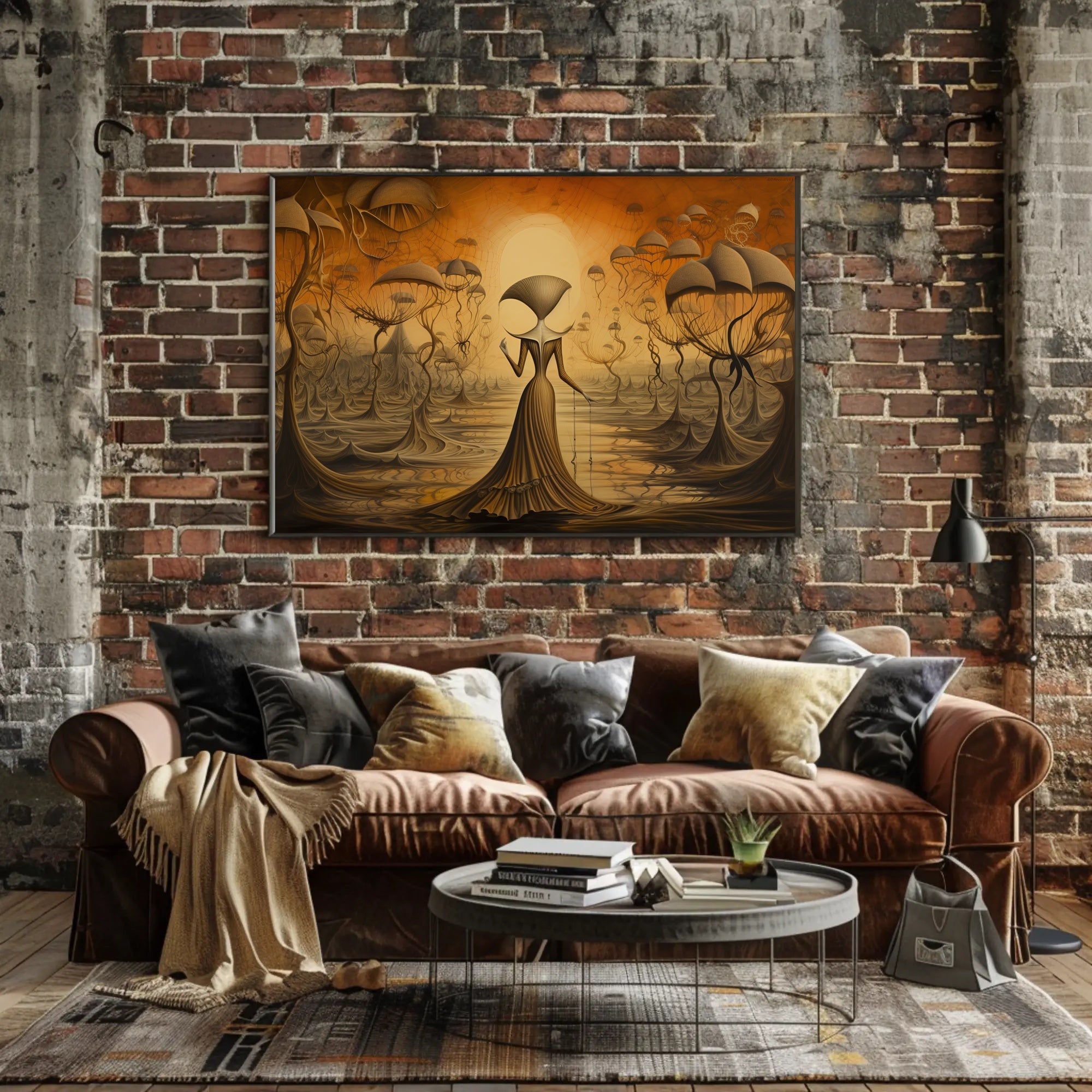 Surreal Dreamscape: Mystical Walk Through Fantasy or Mythology Poster