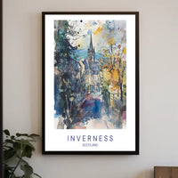 Inverness: A Watercolor Impression Poster PosterGoat