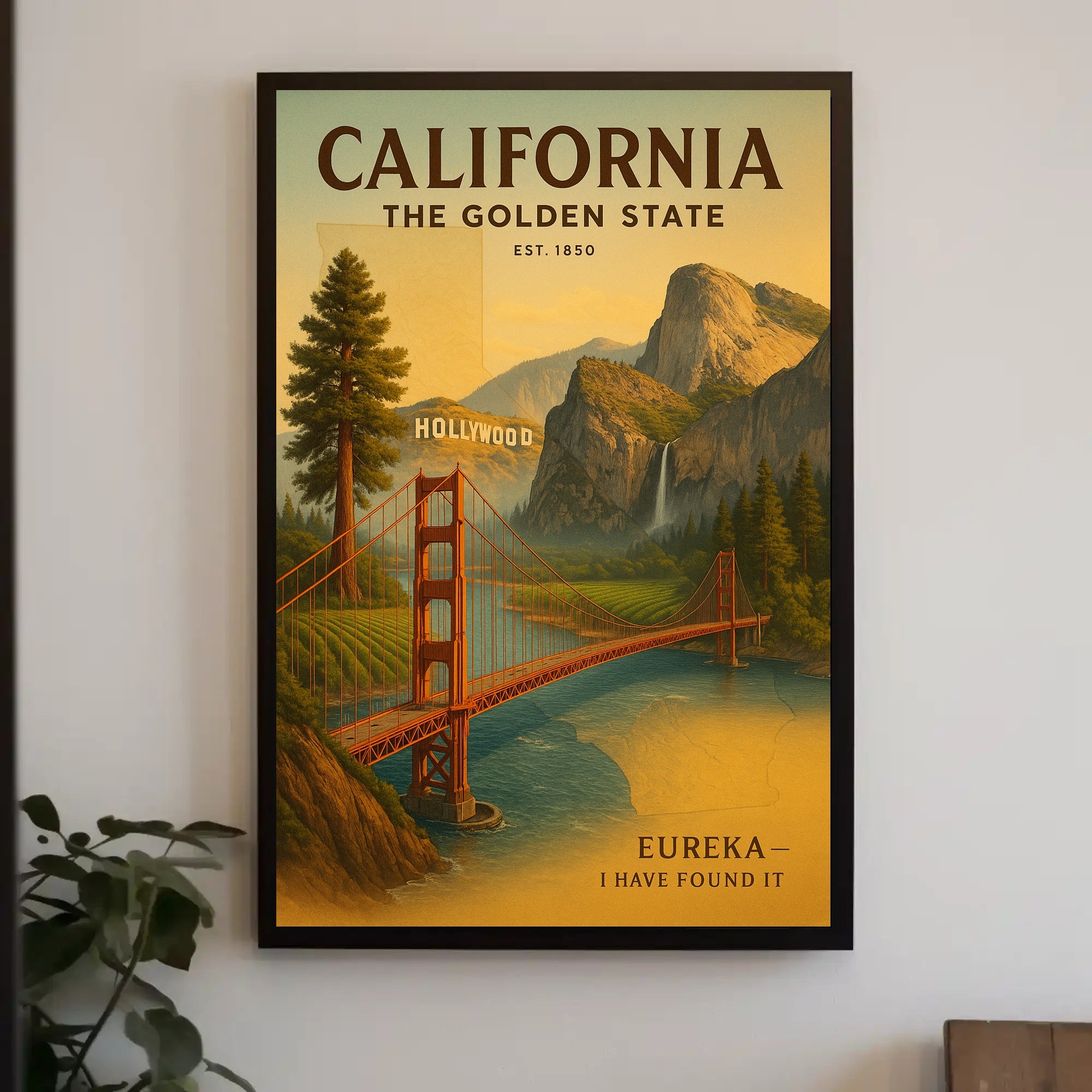 California The Golden State Poster PosterGoat