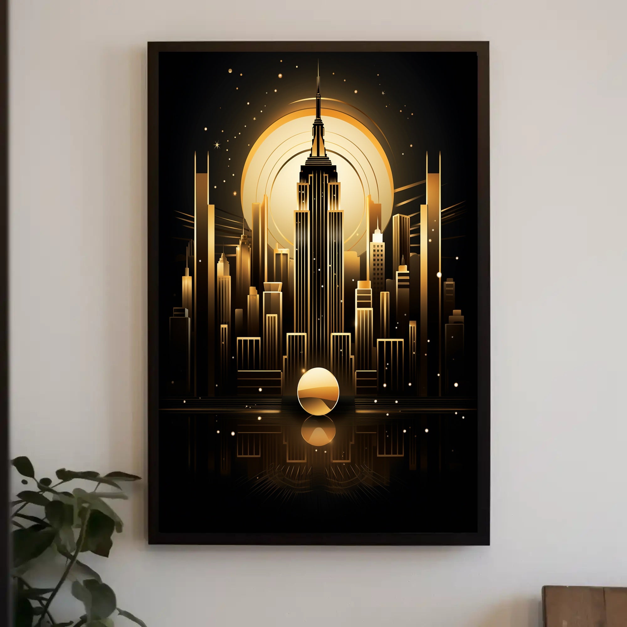 Golden Cityscape Poster