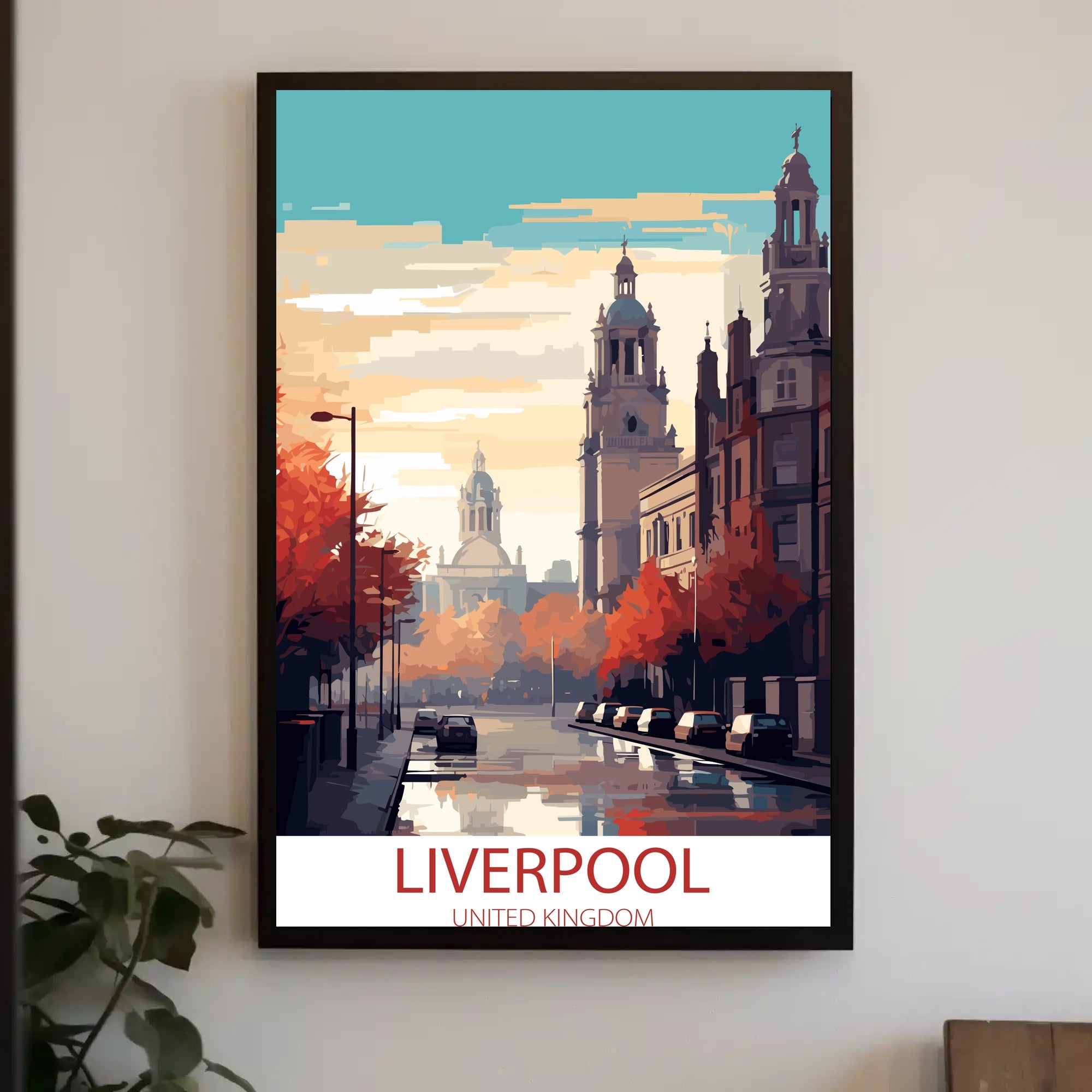 Liverpool Street Scene in Autumn: Urban or Cityscape Poster