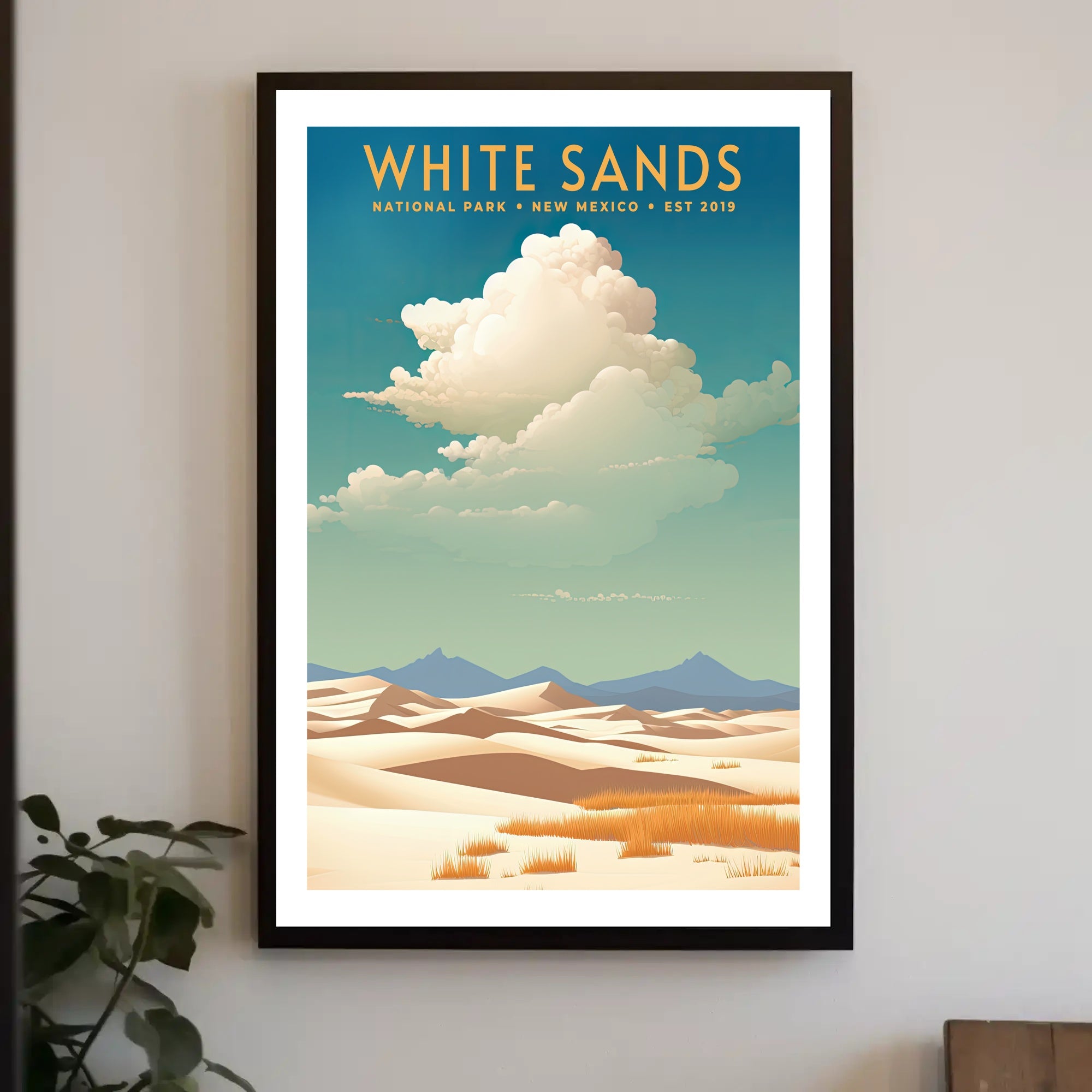 White Sands National Park Poster Vintage Travel Print