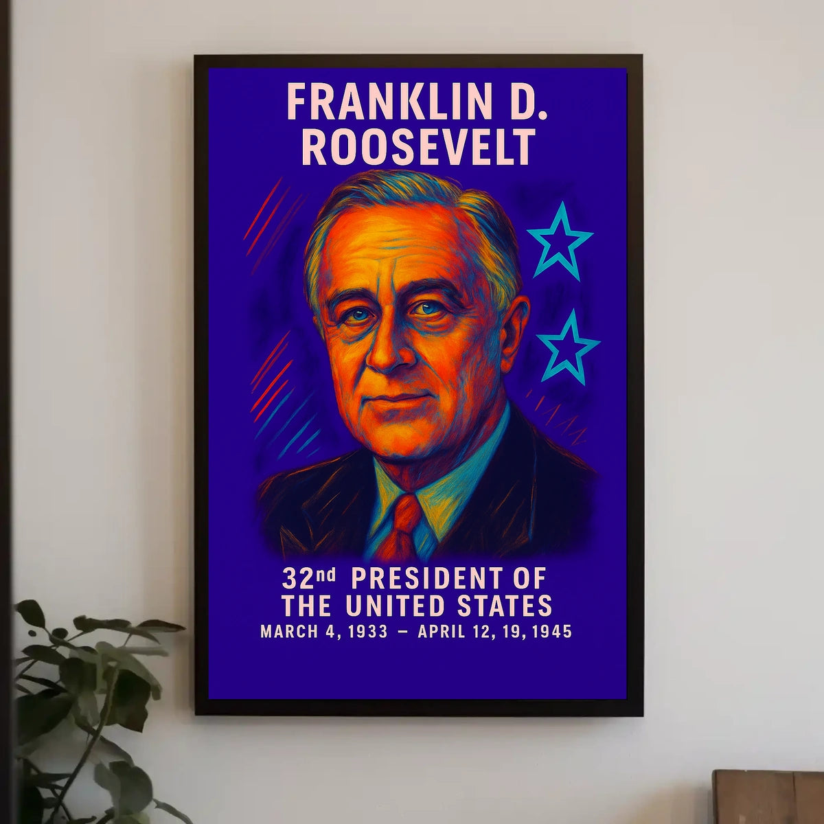 Franklin D. Roosevelt 32nd President Poster