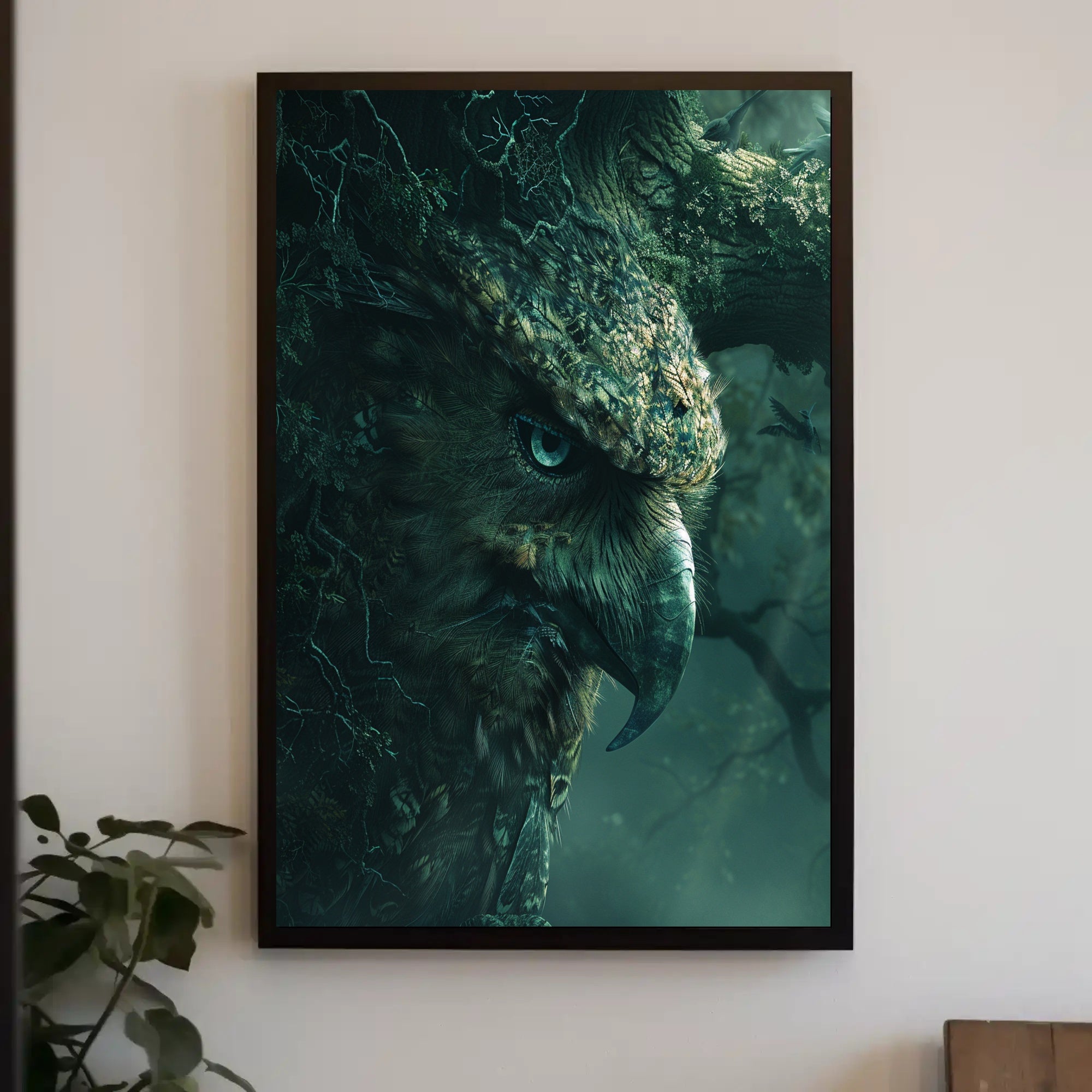 Mystical Owl Tree Fantasy or Mythology Poster PosterGoat
