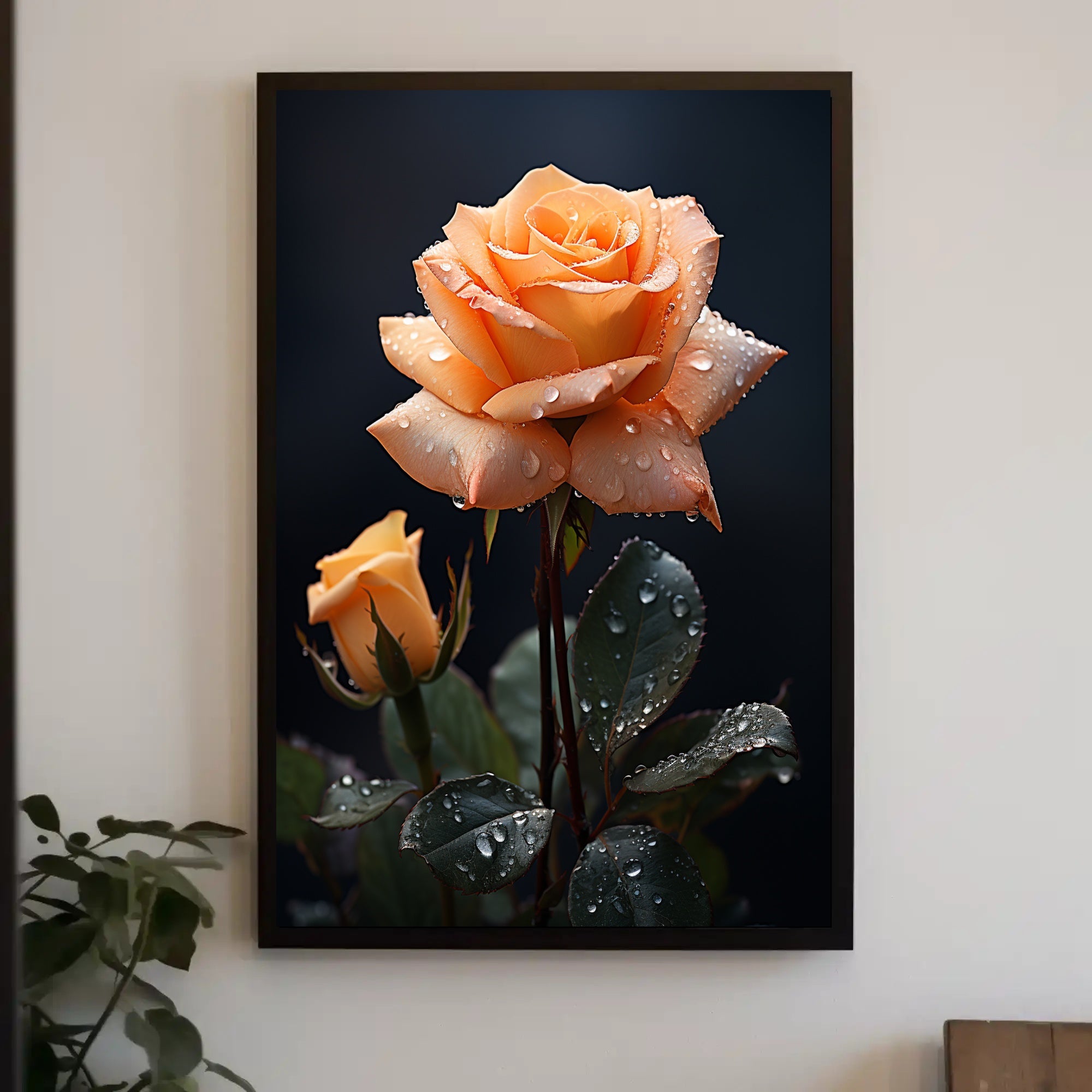 Dew-Kissed Rose Poster PosterGoat