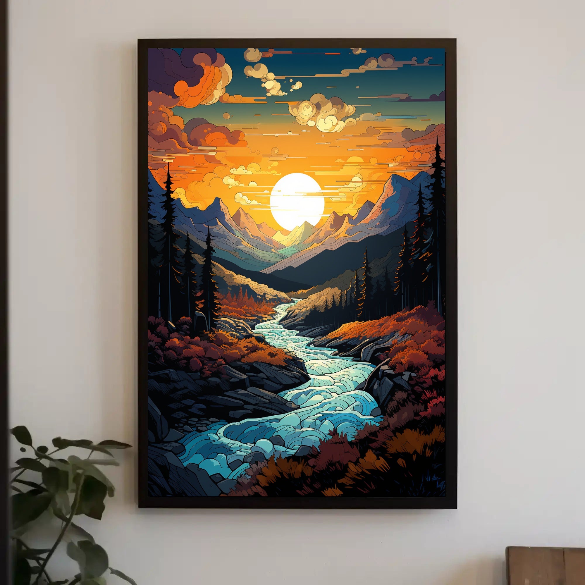 Mountain Sunset Serenity Poster