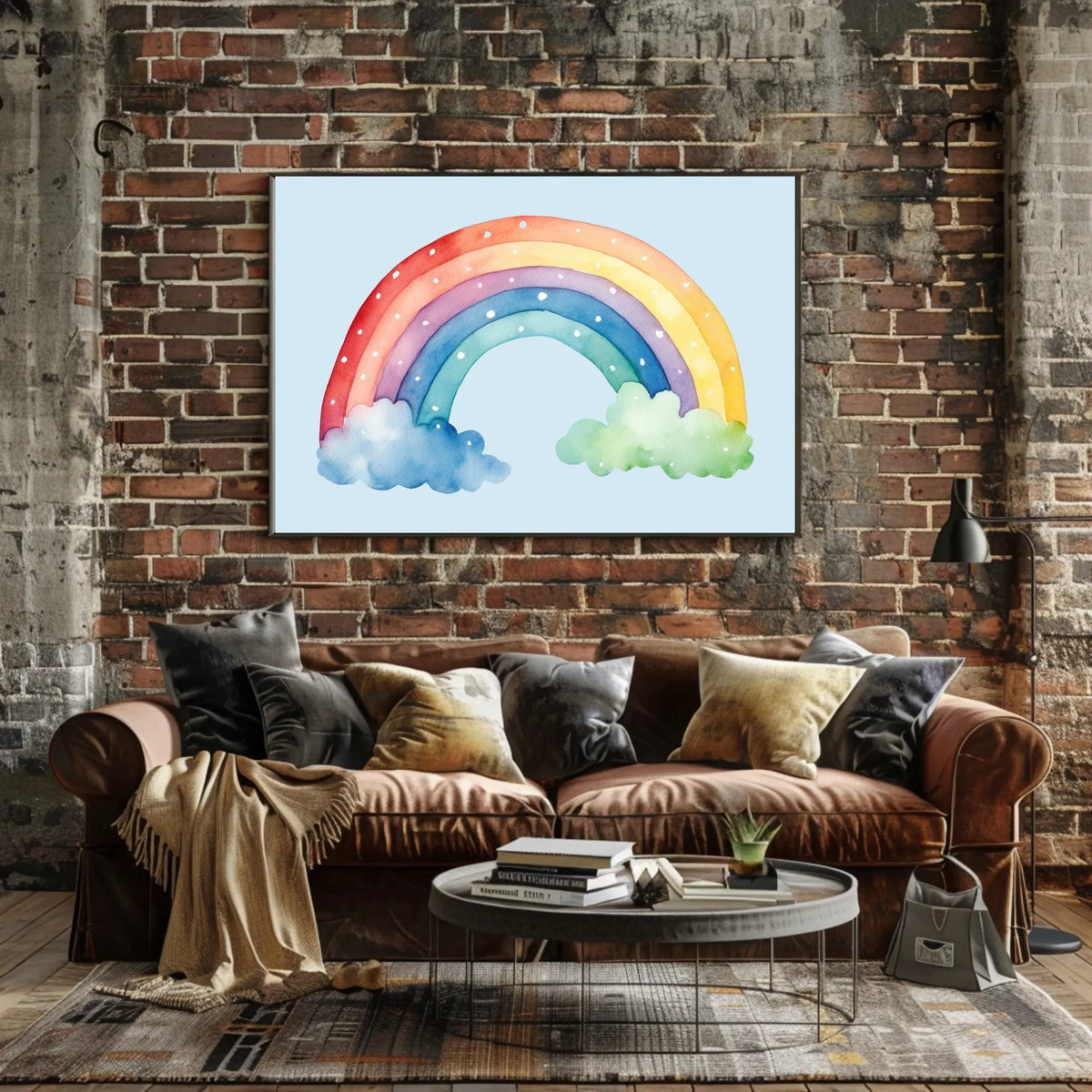 Watercolor Rainbow Delight Poster