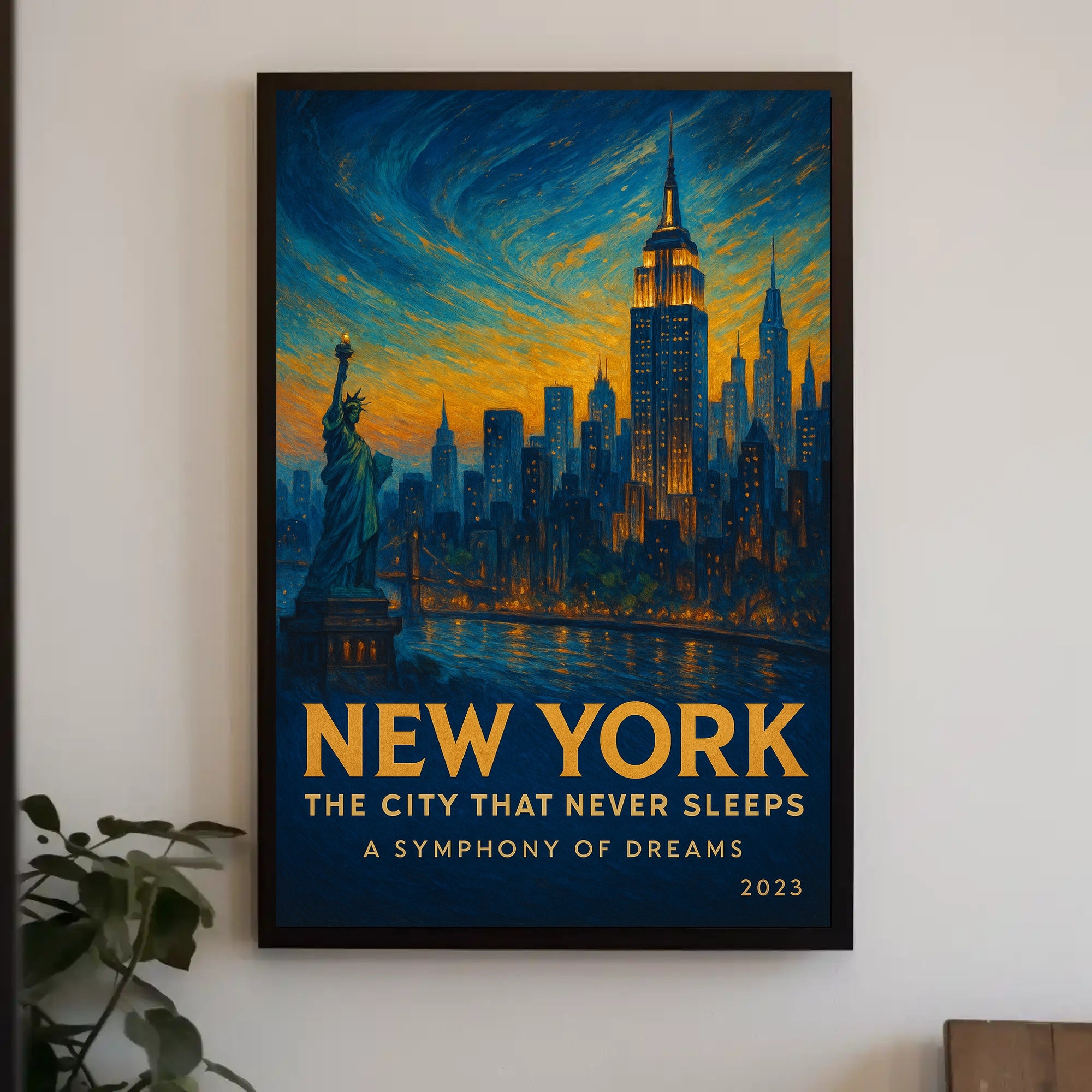 New York Vintage Travel Poster A Symphony Of Dreams