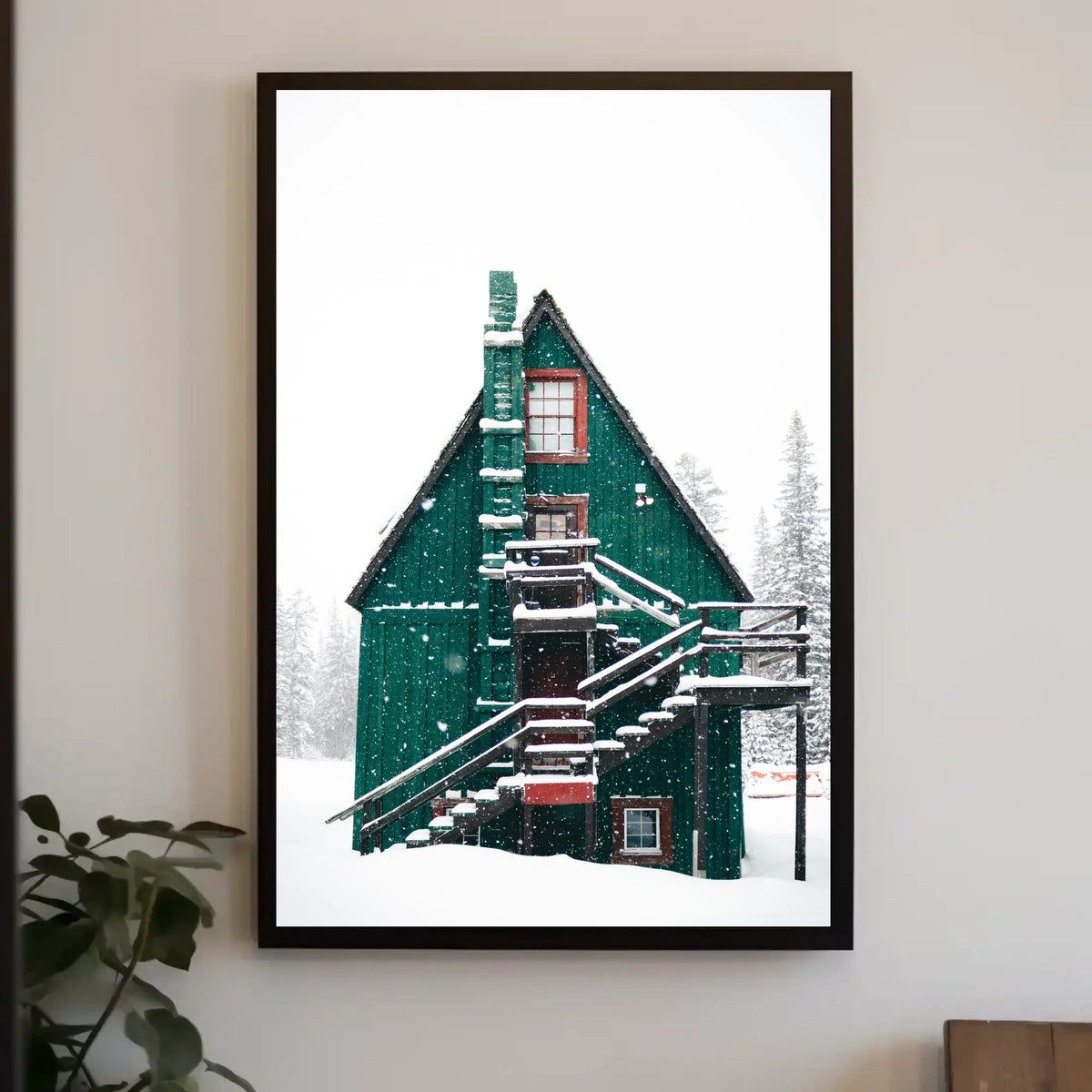 Winter Wonderland Cabin in National Park Poster