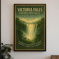Victoria Falls Nature's Spectacle Vintage Travel Poster