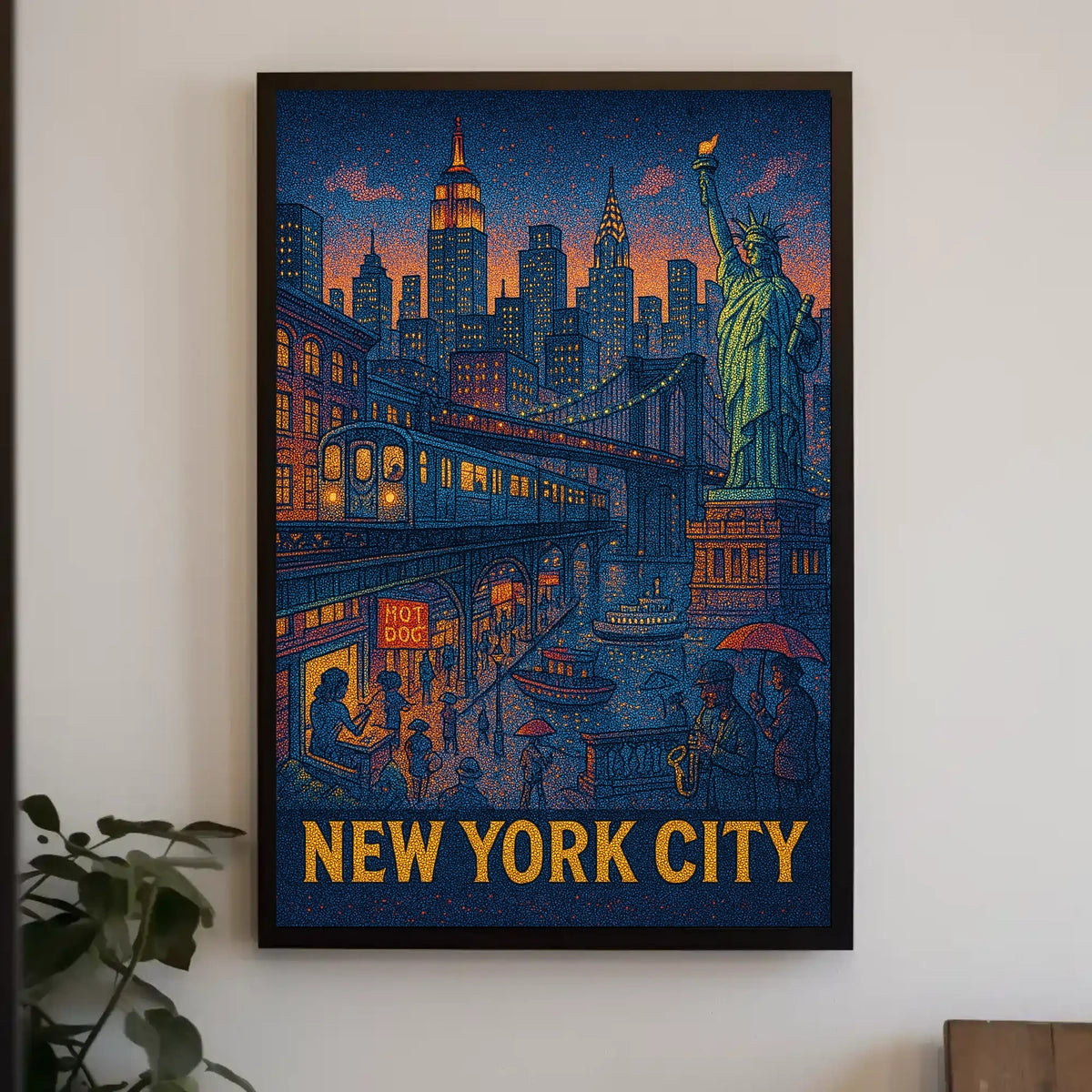 New York City Nightscape Poster