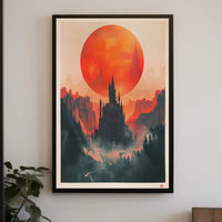 Castle Under the Red Sun Poster PosterGoat