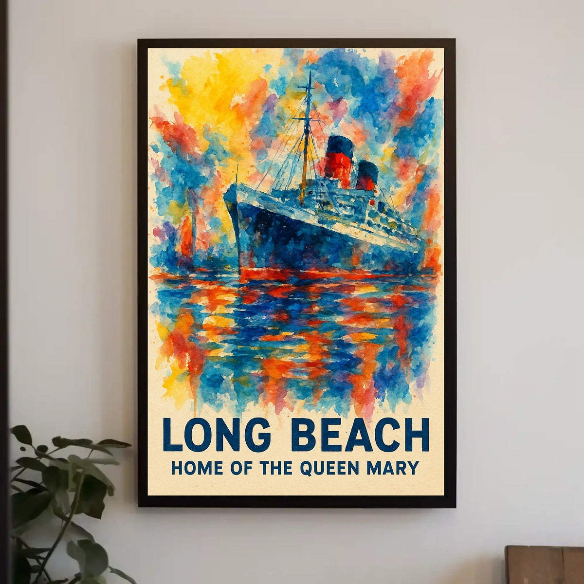 Long Beach Home Of The Queen Mary Poster