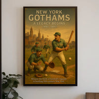 New York Gothams A Legacy Begins Poster Vintage Wall Art