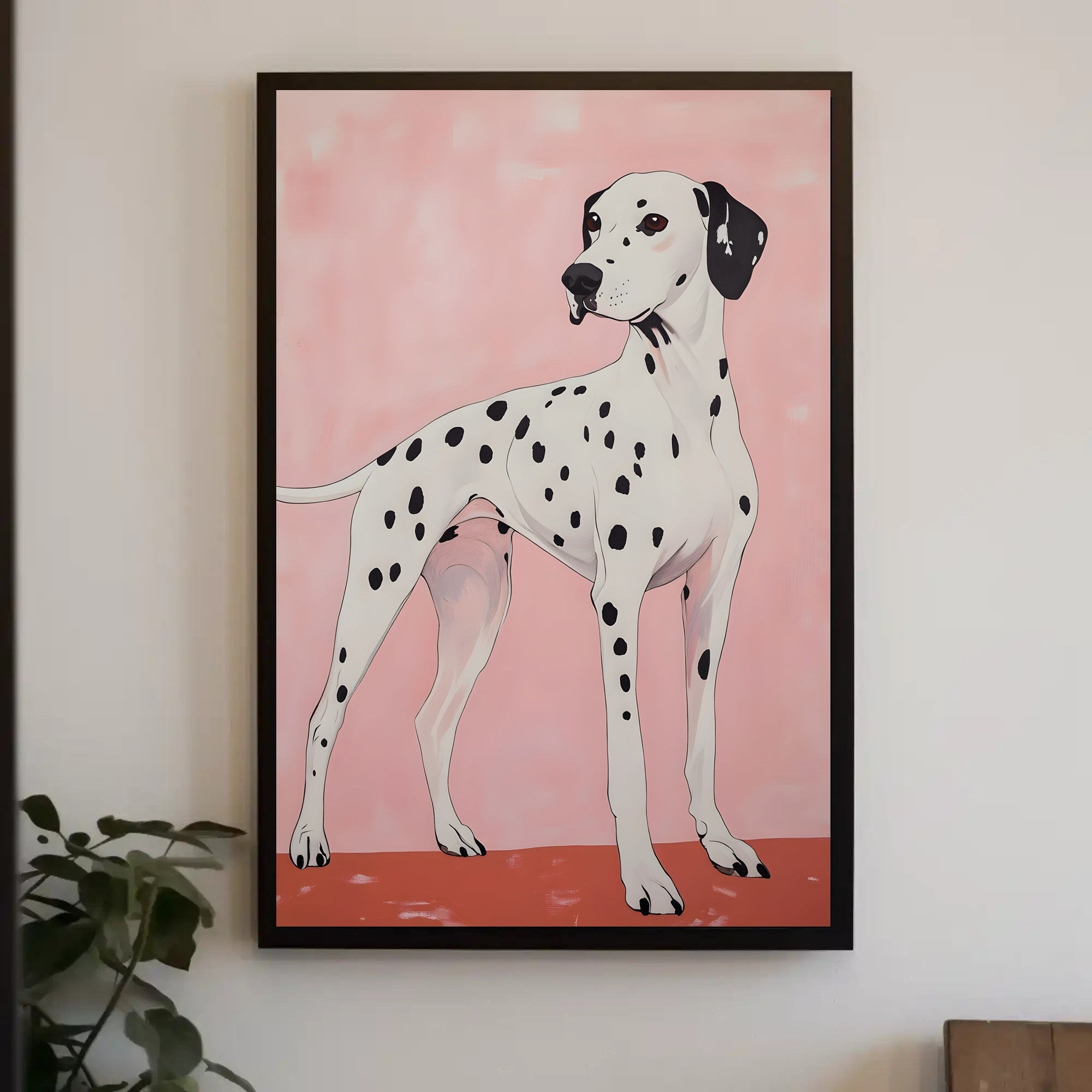 Dalmatian Portrait Poster Modern Minimalist Wall Art