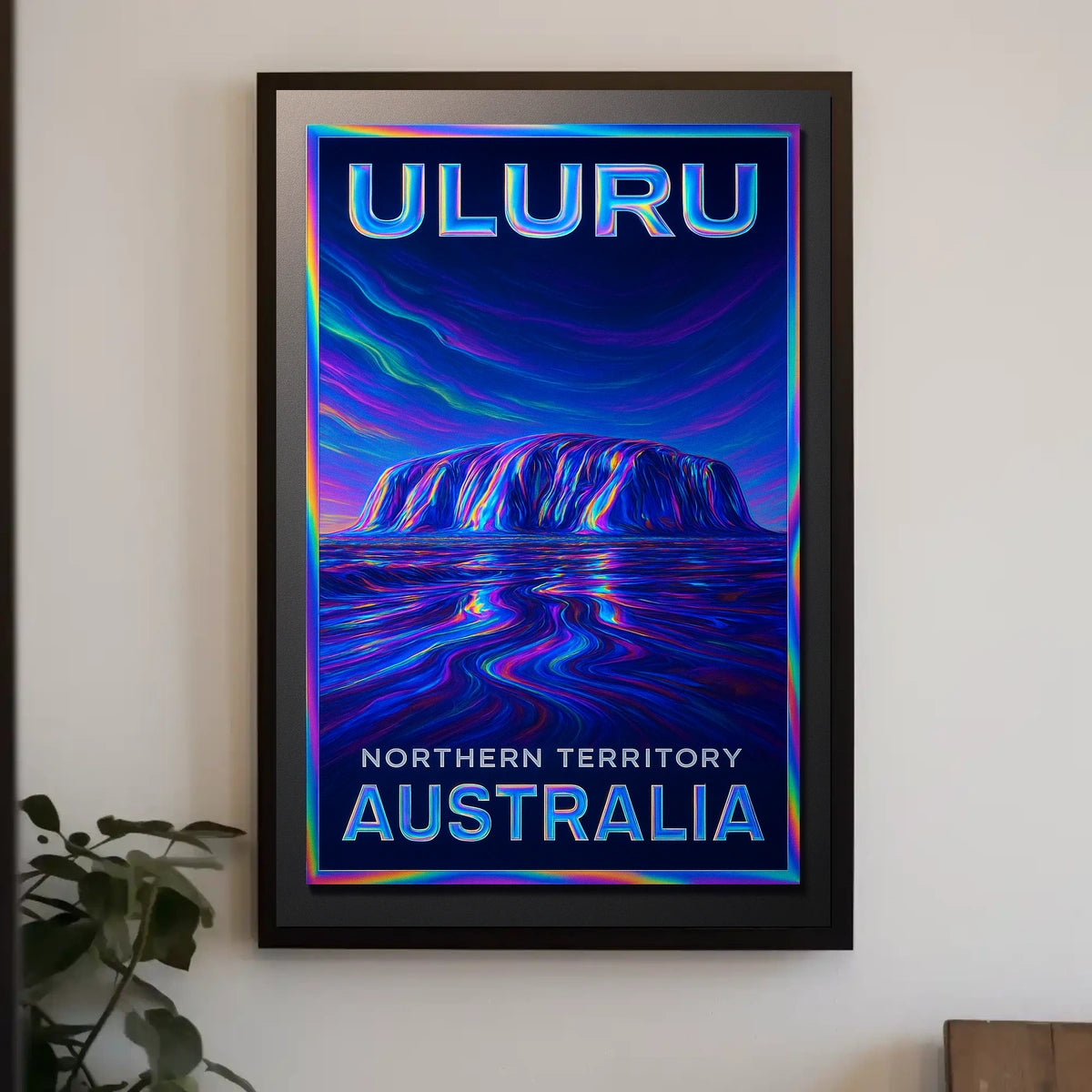 Uluru Desert Sunrise Vintage Poster