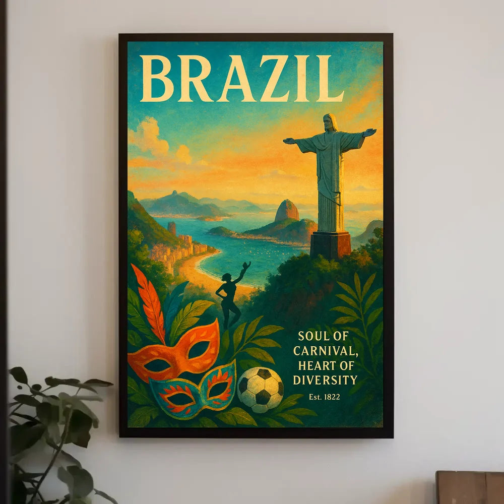 Brazilian Carnival Vintage Vibes Cultural or Heritage Poster PosterGoat